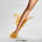Pointed Open Toe Feather Stiletto Heels Carnivale Samba Dance Sandals - Yellow Satin