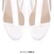 Stiletto Heels Peep Toe Ankle High Back Zipper Ankle Buckle Straps Transparent Sandals Platform Booties - White PVC Patent