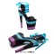 Peep Toe Ankle Buckle Lace Up Straps Glitters Stiletto Heels Multicolor Platforms Sandals - Black Faux Leather