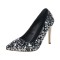 Pointed Toe Sequins Glitters Stiletto Heels Party Pumps - Silver Sequined Cloth