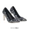 Pointed Toe Sequins Glitters Stiletto Heels Party Pumps - Silver Sequined Cloth