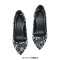 Pointed Toe Sequins Glitters Stiletto Heels Party Pumps - Silver Sequined Cloth