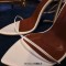 Pointed Open Toe Ankle Buckle Straps Stiletto Heels Party Wedding Dance Sandals - White Patent