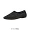 Round Toe Transparent Rhinesones Slip On Ballet Flats - Black Mesh
