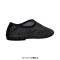 Round Toe Transparent Rhinesones Slip On Ballet Flats - Black Mesh