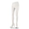 Pointed Toe Stiletto Heels Over The Knee Elastic Slim Pantyhose Stockings Boots - White Synthetic Fabric