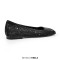 Square Toe Rhinestones Glitters Bling Slip On Daily Ballet Flats - Black Synthetic