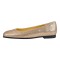 Square Toe Rhinestones Glitters Bling Slip On Daily Ballet Flats - Gold Synthetic