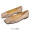 Square Toe Rhinestones Glitters Bling Slip On Daily Ballet Flats - Gold Synthetic