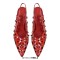 Pointed Toe Stiletto Heels Rhinestones Sexy Slingback Pumps - Red Patent