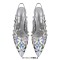 Pointed Toe Stiletto Heels Rhinestones Sexy Slingback Pumps - Silver Patent