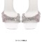 Square Open Toe High Heels Gladiator Lace Up Rhinestones Sandals - White Patent