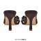 Pointed Toe Stiletto Heels Rhinestones Sexy Sandals Slippers - Brown Flock
