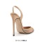 Pointed Toe Ankle Buckle Straps Stiletto Heels Sequins Glitters Sandals Pumps - Champagne Sequined Cloth