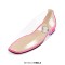 Square Toe Transparent Clear Mary Janes Flats Loafers - Pink PVC