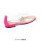 Square Toe Transparent Clear Mary Janes Flats Loafers - Pink PVC