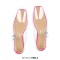 Square Toe Transparent Clear Mary Janes Flats Loafers - Pink PVC