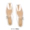 Square Toe Transparent Clear Mary Janes Flats Loafers - White PVC