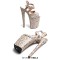 Peep Toe Stiletto Heels Leopard Print Ankle Cross Straps Platforms Sandals  - Beige Faux Leather