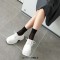 Square Toe Lace Up Platforms Gothic Punk Creepers Half Wedges Loafers - White Patent