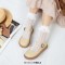 Round Toe Cute Oxford Casual Office Walking Comfortable Mary Janes Flats - Apricot Faux Leather