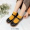 Round Toe Cute Oxford Casual Office Walking Comfortable Mary Janes Flats - Black Faux Leather