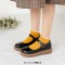 Round Toe Cute Oxford Casual Office Walking Comfortable Mary Janes Flats - Black Faux Leather