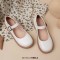 Round Toe Cute Oxford Casual Office Walking Comfortable Mary Janes Flats - White Faux Leather