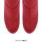 Round Toe Stiletto Heels Over The Knees Thigh Highs Platforms Booties - Red Flock