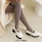 Round Toe Mary Janes Chunky Heels Platforms Fluffy Pumps - White Plush Wool