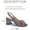 Peep Toe Rhinestones Glitters Chunky Heels Leopard Slingback Sandals with Bag  - Champagne Synthetic
