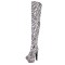 Pointed Toe Stiletto Heels Over The Knees Thigh High Glossy Platforms Boots - Zebra Patent