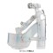 Peep Toe Chunky Heels Buckle Straps Punk Gothic Platforms Sandals - Metallic Silver Patent