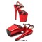 Peep Toe Stiletto Heels Glitters Ankle Cross Straps Platforms Sandals  - Red Synthetic