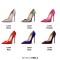 Pointed Toe Stiletto Heels Laser Powder Pumps - Rose Patent