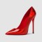 Pointed Toe Stiletto Heels Laser Powder Pumps - Red Patent