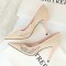 Pointed Toe Stiletto Heels Elegant Transparent Summer Spring Pumps - Pink Lace