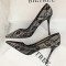 Pointed Toe Stiletto Heels Elegant Transparent Summer Spring Pumps - Black Lace