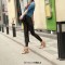 Vintage Style Open Toe Flip Flops KneeHighs Flats Summer Boots Sandals - Khaki Faux Leather