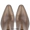 Pointed Toe Side Zipper Chunky Heels Ankle Western Cowgirl Boots - Brown Faux Leather