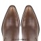 Pointed Toe Side Zipper Chunky Heels Ankle Chelsea Boots - Brown Faux Leather