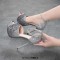 Peep Toe Stiletto Heels Glitters Gradient Color Platforms Ankle Buckle Straps Sandals  - Silver Synthetic