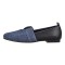 Round Toe Slip On Daily Flats - Blue Denim