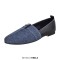 Round Toe Slip On Daily Flats - Blue Denim