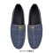 Round Toe Slip On Daily Flats - Blue Denim