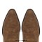 Pointed Toe Chunky Heels Western Style Knee Highs Cowgirl Boots - Brown Faux Leather