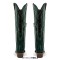 Pointed Toe Chunky Heels Western Style Knee Highs Cowgirl Boots - Green Faux Leather