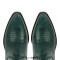 Pointed Toe Chunky Heels Western Style Knee Highs Cowgirl Boots - Green Faux Leather