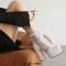 Square Toe Platforms Chunky Heels Patchwork Mesh Hollowed Breathable Lace Up Ankle Highs Boots - White Patent