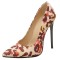 Pointed Toe Stiletto Heels Pumps - Camouflage Apricot Synthetic